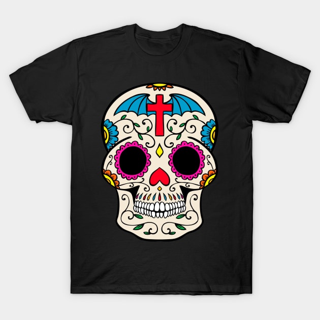 Calvaera - Sugarhead T-Shirt by Hispaniola-Fineart